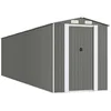 Image de vidaXL Abri de jardin Gris clair 192x772x223 cm Acier galvanisé