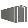 Image de vidaXL Abri de jardin Gris clair 192x938x223 cm Acier galvanisé