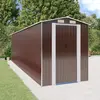 Image de vidaXL Abri de jardin Marron foncé 192x689x223 cm Métal galvanisé
