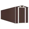 Image de vidaXL Abri de jardin Marron foncé 192x855x223 cm Acier galvanisé