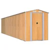 Image de vidaXL Abri de jardin Marron clair 192x855x223 cm Acier galvanisé
