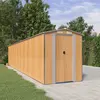 Image de vidaXL Abri de jardin Marron clair 192x938x223 cm Acier galvanisé