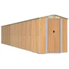 Image de vidaXL Abri de jardin Marron clair 192x1021x223 cm Acier galvanisé