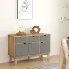Image de vidaXL Buffet OTTA Marron et gris 114x43x73,5 cm Bois massif pin