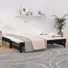 Image de vidaXL Lit coulissant sans matelas noir 2x(75x190) cm