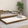 Image de vidaXL Cadre de lit sans matelas marron miel 100x200cm bois pin massif