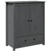 Image de vidaXL Buffet Gris 83x41,5x100 cm Bois massif de pin