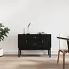 Image de vidaXL Buffet Noir 110x40x78 cm Bois massif de pin