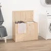 Image de vidaXL Boîte à linge 88,5x44x66 cm Bois massif de pin
