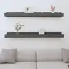 Image de vidaXL Étagères murales 2 pcs Gris 110x12x9 cm Bois de pin massif