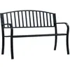 Image de vidaXL Banc de jardin Noir 120 cm Acier