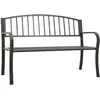 Image de vidaXL Banc de jardin Gris 120 cm Acier