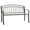 Image de vidaXL Tuinbank 120 cm staal grijs