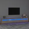 Image de vidaXL Meuble TV avec lumières LED Chêne sonoma 270x35x40 cm