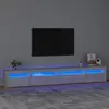 Image de vidaXL Meuble TV avec lumières LED Gris béton 270x35x40 cm
