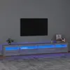 Image de vidaXL Meuble TV avec lumières LED Sonoma gris 270x35x40 cm