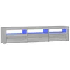 Image de vidaXL Meuble TV avec Lumières LED Centre de Divertissement Rangement Meuble Média Meuble de Salon Salle de Séjour Maison Sonoma Gris