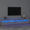 Image de vidaXL Meuble TV avec lumières LED Sonoma gris 240x35x40 cm