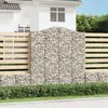 Image de vidaXL Panier de gabions arqué 200x30x220/240 cm Fer galvanisé