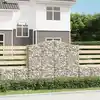 Image de vidaXL Panier de gabions arqué 200x50x160/180 cm Fer galvanisé