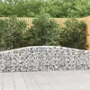 Image de vidaXL Panier de gabions arqué 400x30x60/80 cm Fer galvanisé