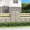 Image de vidaXL Panier de gabions arqué 100x30x120/140 cm Fer galvanisé