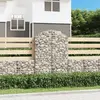 Image de vidaXL Panier de gabions arqué 100x30x140/160 cm Fer galvanisé