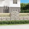 Image de vidaXL Panier de gabions arqué 100x50x120/140 cm Fer galvanisé