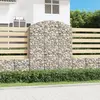 Image de vidaXL Panier de gabions arqué 150x30x180/200 cm Fer galvanisé