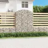 Image de vidaXL Panier de gabions arqué 150x30x200/220 cm Fer galvanisé