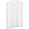 Image de vidaXL Schanskorf gewelfd 150x30x220/240 cm gegalvaniseerd ijzer