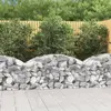Image de vidaXL Panier de gabions arqué 150x50x60/80 cm Fer galvanisé