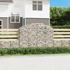 Image de vidaXL Panier de gabions arqué 200x50x140/160 cm Fer galvanisé
