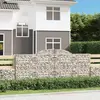 Image de vidaXL Panier de gabions arqué 300x30x120/140 cm Fer galvanisé