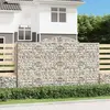 Image de vidaXL Panier de gabions arqué 300x30x180/200 cm Fer galvanisé