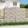 Image de vidaXL Panier de gabions arqué 300x50x220/240 cm Fer galvanisé