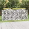 Image de vidaXL Lit surélevé à gabions arqué 200x50x100 cm Fer galvanisé
