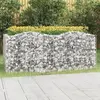 Image de vidaXL Lit surélevé à gabions arqué 200x100x100 cm Fer galvanisé