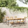 Image de vidaXL Chaises pliables de jardin lot de 8 Acier bois d'acacia massif
