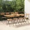 Image de vidaXL Chaises de bistrot pliantes lot de 8 Bois teck solide et acier