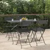 Image de vidaXL Chaises de bistrot pliantes lot de 4 Noir Résine tressée acier