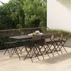 Image de vidaXL Chaises de bistrot pliantes lot de 8 Résine tressée et acier