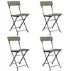 Image de vidaXL Chaises pliantes 4 pièces en polyrotin gris et acier