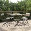 Image de vidaXL Chaises de bistrot pliantes lot de 6 Gris Résine tressée acier
