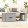 Image de vidaXL Table basse Gris béton 100x50,5x35 cm Bois d'ingénierie