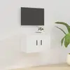 Image de vidaXL Meuble TV mural Blanc 57x34,5x40 cm