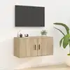 Image de vidaXL Meuble TV mural Chêne Sonoma 80x34,5x40 cm