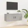 Image de vidaXL Meuble TV mural Gris béton 100x34,5x40 cm