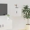 Image de vidaXL Meuble TV mural Blanc brillant 40x34,5x40 cm