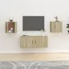 Image de vidaXL Meubles TV muraux 2 pcs Chêne sonoma 40x34,5x40 cm